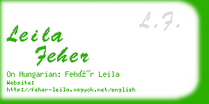 leila feher business card
